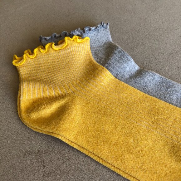 6 Pairs New Womens Socks Short Low Cut Ankle Ruffle Socks for Women - Picture 9 of 10